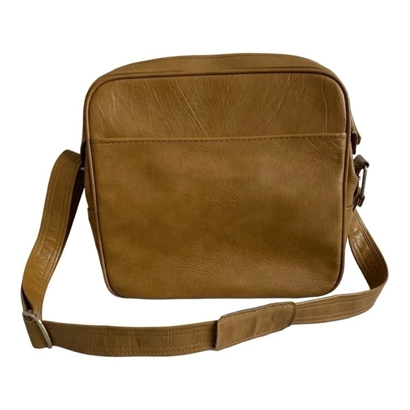 Vintage Carry-On Bag Samsonite Tan Vinyl Carry-On Messenger Travel Bag Courier - Picture 5 of 7